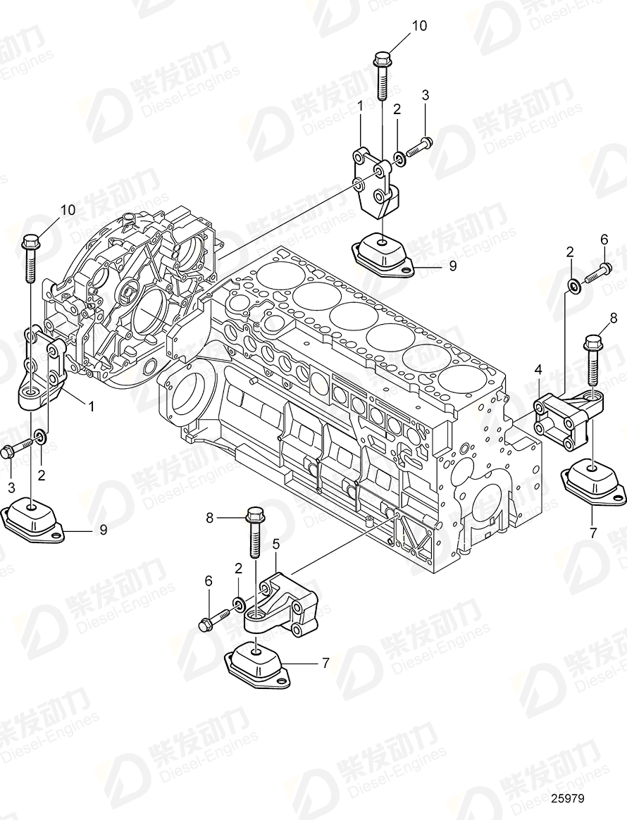 VOLVO Engine anchorage 21710407 Drawing